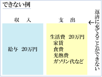 任意整理ができない例