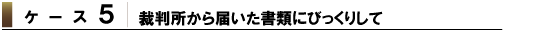 ケース5 裁判所から届いた書類にびっくりして